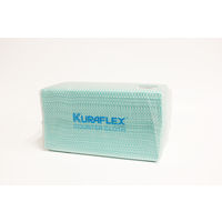 カウンタークロス 小判 厚手 約30cm×60cm レーヨン・ポリエステル グリーン 1セット（1パック（80枚入）×5）オザックス