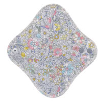 布ライナー 肌ケアタイプ 羽つき 237mm fuwako eco スケアー小花グレー  1枚入り 地の塩社