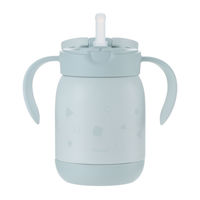 （7ヵ月から）トライ もれない保冷ストローマグ 300 ライトグレー 300ml 1個 リッチェル