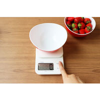 ドリテック デジタルスケール「トルテ」1kgホワイト KSー632WT 計量器 クッキングスケール はかり 1個