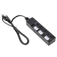 延長コ-ド 電源タップ ナカバヤシ 安全機能搭載スイッチ付OAタップ 3個口 1ｍ ブラック TAP-046-10BK 1個