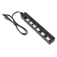 延長コ-ド 電源タップ ナカバヤシ 安全機能満載スイッチ付OAタップ 6個口 1ｍ ブラック TAP-048-10BK 1個