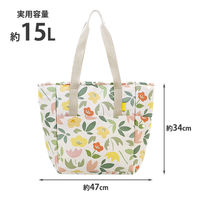 LIV PLUS 保冷バッグ トートバッグ 15L ボタニカル LVー0032 1個