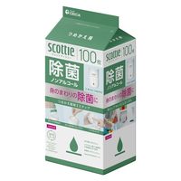 ウェットティッシュ スコッティ ウェットティシュー 除菌 ノンアルコール 100枚 つめかえ用 1セット（1個×24）日本製紙クレシア