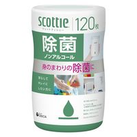 ウェットティッシュ スコッティ ウェットティシュー 除菌 ノンアルコール 120枚 本体 1セット（1個×14）日本製紙クレシア