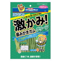 ドギーマン ホワイデント 激かみ！歯みがきガム グリーン スティック S 小型犬向き 24本 3袋 犬用 おやつ 歯磨き