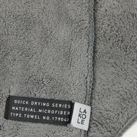 クイックドライハンドタオル チャコール LAKOLE/ラコレ