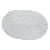 PPオーバルランチョンマット ライトブルー 1セット（1枚×2） LAKOLE/ラコレ