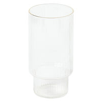 ゴールドラインストライプグラス(L) クリア 1セット（1個×2） LAKOLE/ラコレ