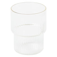 ゴールドラインストライプグラス(M) クリア 1セット（1個×2） LAKOLE/ラコレ