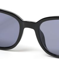 ワイドスクエアグラス ブラック LAKOLE/ラコレ