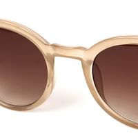 オーバルフレームサングラス ライトブラウン LAKOLE/ラコレ