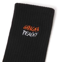 メンズ ジャストレタリングソックス ブラック 25～27cm LAKOLE/ラコレ