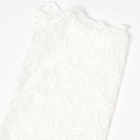 レディース ロングレースソックス ホワイト 23～25cm LAKOLE/ラコレ