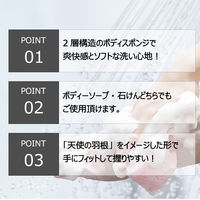 キクロン キクロンファイン　ダブルボディスポンジ　ピンク 　1枚