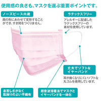 サラヤ サラヤサージカルマスクS ピンク 医療 病院 感染対策 51117 1箱(50枚入x10個)（直送品）