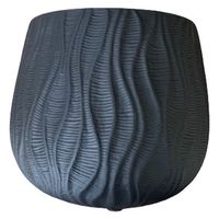 エルブレイン セメント製デザイン鉢(マットブラック) LB24006 1個（直送品）