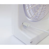 【暑さ対策】コードレス小型扇風機 マイファンポータブルEX ホワイト 充電可能 電池使用可能 強力磁石+フック付き 防災用品 MP2WH（直送品）