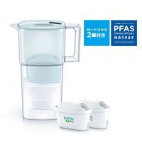 ブリタ（BRITA）ポット型 浄水器 リクエリ パウダーブルー カートリッジ2個付き