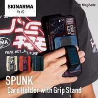 カードホルダー SKINARMA MagSafe対応 薄型 軽量 グリップスタンド一体型 SPUNK アイボリー（直送品）