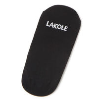【LAKOLE/ラコレ】 【レディース】ナイロンカラーカバーソックス ブラック 23～25cm（わけあり品）