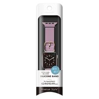 PGA Apple Watch 49/45/44/42mm用 シリコンバンド パープル PG-AW49SC04PP 1個（直送品）