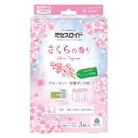 ミセスロイドクローゼット・洋服ダンス用 1年防虫 さくらの香り 1セット（1箱（3個入）×3） 白元アース