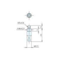 ナベヤ ホールファスナー /インサート用ロックピン HF08ILPS 1セット(17個)（直送品）