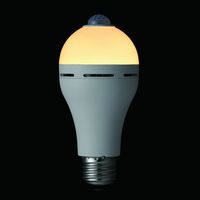 ヤザワコーポレーション バッテリー内蔵センサー電球60W相当電球色 LDA8LGBP 1個