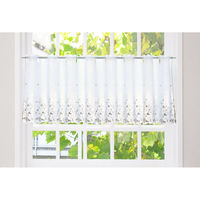 川島織物セルコン カフェカーテン 花柄 白 DW2231 61I 1枚（直送品）