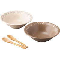 シャディ 【2箱セット】コモン ペアサラダボウル(スプーン付) 24-8217-179 1セット(2箱)（直送品）