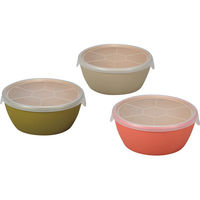 シャディ 【2箱セット】アースカラー 抗菌ラップフリーボウル3点セット 24-8233-700 1セット(2箱)（直送品）