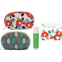 シャディ シェルポーチ2個とスキンケアセット(椿花・お茶) 24-8267-184 1袋（直送品）