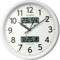 シャディ シチズン 温湿度表示付き電波掛時計 24-8320-514 1箱（直送品）