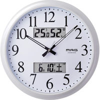 シャディ MAG 温度・湿度・カレンダー表示付電波時計ダブルリンク 24-8320-522 1箱（直送品）