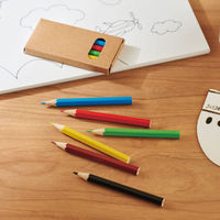 シャディ 【100箱セット】ミニ色鉛筆6本セット 25-0579-090 1セット(100箱)（直送品）