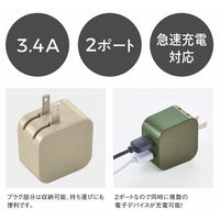 シャディ 【4箱セット】2ポートUSBアダプター(3.4A) 25-0602-076 1セット(4箱)（直送品）