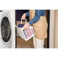 平和工業 クレバンハーフ ランドリーBOX スリム 3段 幅220×奥行287×高さ1046mm アイボリー 1台（直送品）