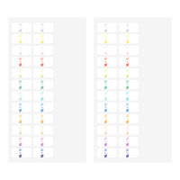 デザインフィル インデックスラベル<S> チラット 数字 カラー 48枚入 82470006 1セット(1パック×5)（直送品）