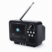 WINTECH(ウィンテック/廣華物産) レトロ型ポータブルワンセグテレビ TVR-RT1K 1台（直送品）