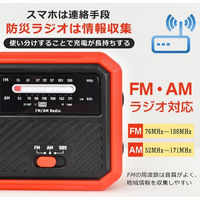 三金商事 多機能防災ラジオ レッド SG-MTK157-RE 1台（直送品）