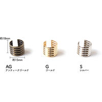 日本紐釦貿易 柄カン タッセルカン 外径W15×H18mm 10個入 アンティークゴールド M102-AG 1袋10個入（直送品）