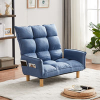 【軒先渡し】URBAN スーパーハイバックカウチソファ 幅1510mm ブルー F-1975-BL 1台（直送品）