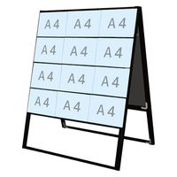 常磐精工 ブラックカードケーススタンド看板 A4横24両面ハイ アームキャスターセット BCCSK-A4Y24RH-KSET 1台（直送品）