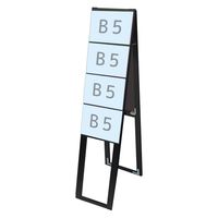 常磐精工 ブラックカードケーススタンド看板 B5横8両面ハイ アームキャスターセット BCCSK-B5Y8RH-KSET 1台（直送品）