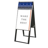 常磐精工 ブラックパンフレットケーススタンド看板 Dタイプ A2両面 アームキャスターセット BPCSKD-A2R-KSET 1台（直送品）