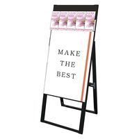 常磐精工 ブラックパンフレットケーススタンド看板 Dタイプ B2片面 アームキャスターセット BPCSKD-B2K-KSET 1台（直送品）