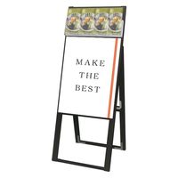 常磐精工 ブラックパンフレットケーススタンド看板 Dタイプ A2片面 アームキャスターセット BPCSKD-A2K-KSET 1台（直送品）