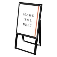 常磐精工 ブラックポスター用スタンド看板マグネジ A2片面ブラック アームキャスターセット BPSSKMN-A2KB-KSET 1台（直送品）