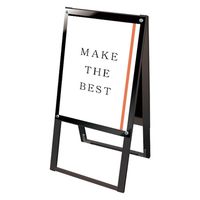 常磐精工 ブラックポスター用スタンド看板マグネジ A2両面ブラック アームキャスターセット BPSSKMN-A2RB-KSET 1台（直送品）